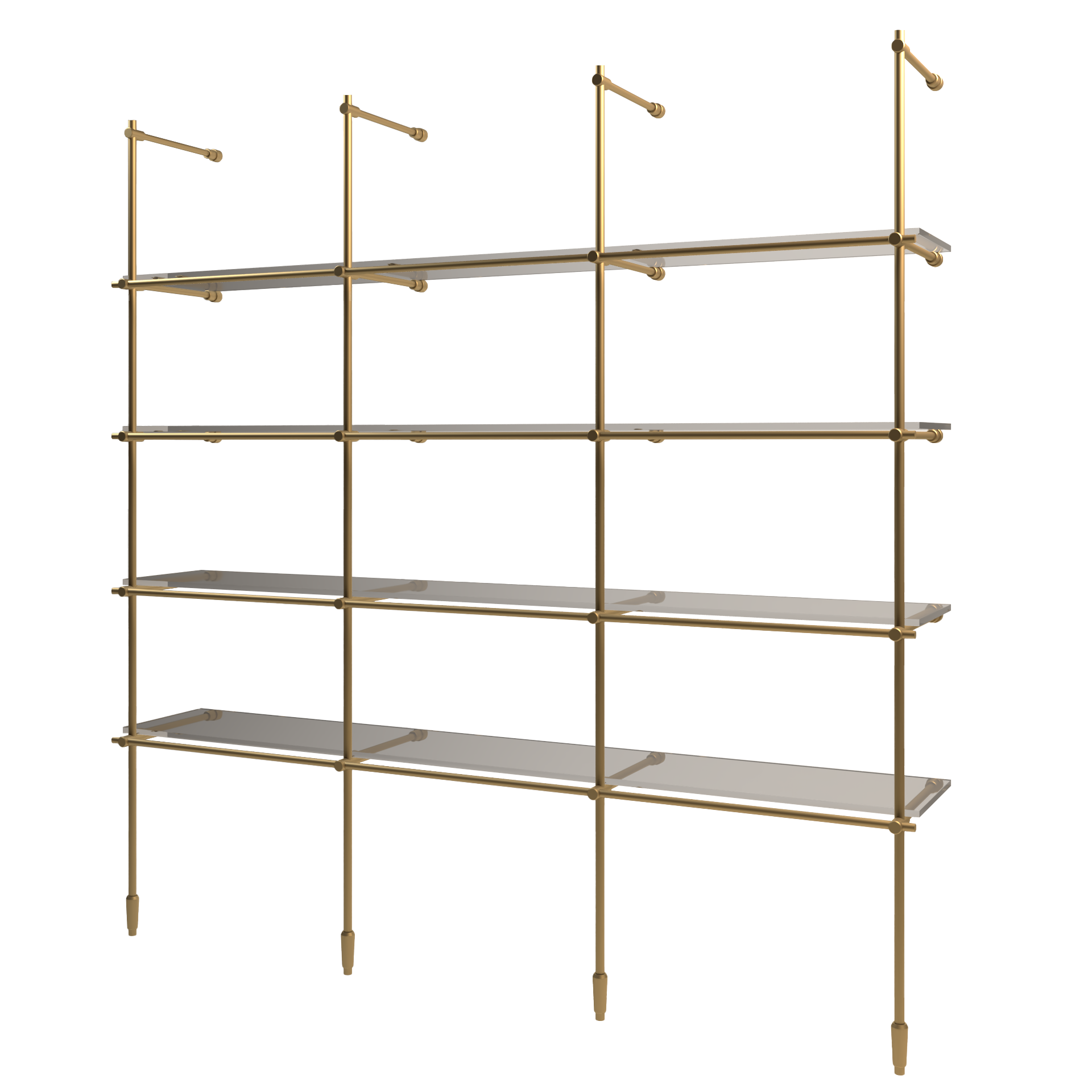 Bistro Floor/Counter to Wall Shelf No Rear Vertical