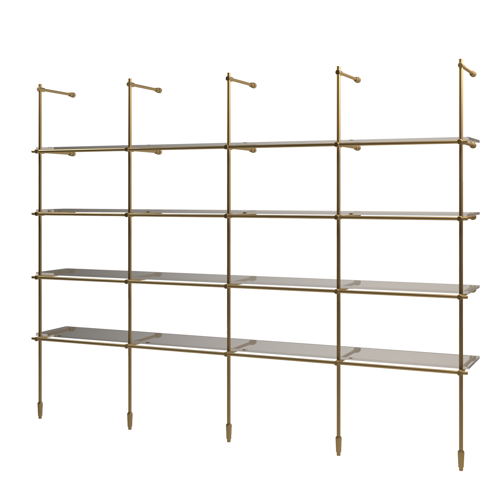 Bistro Floor/Counter to Wall Shelf No Rear Vertical