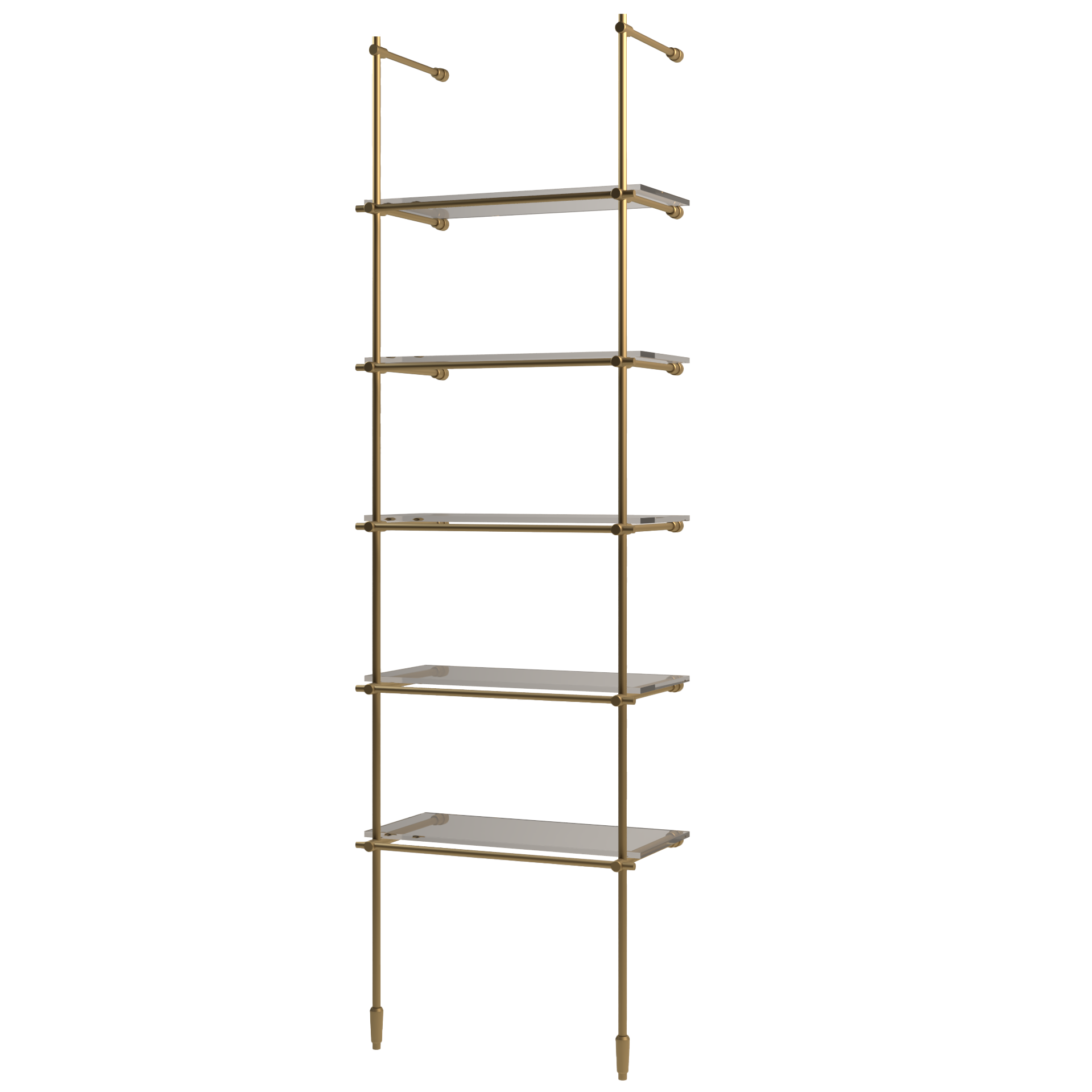 Bistro Floor/Counter to Wall Shelf No Rear Vertical
