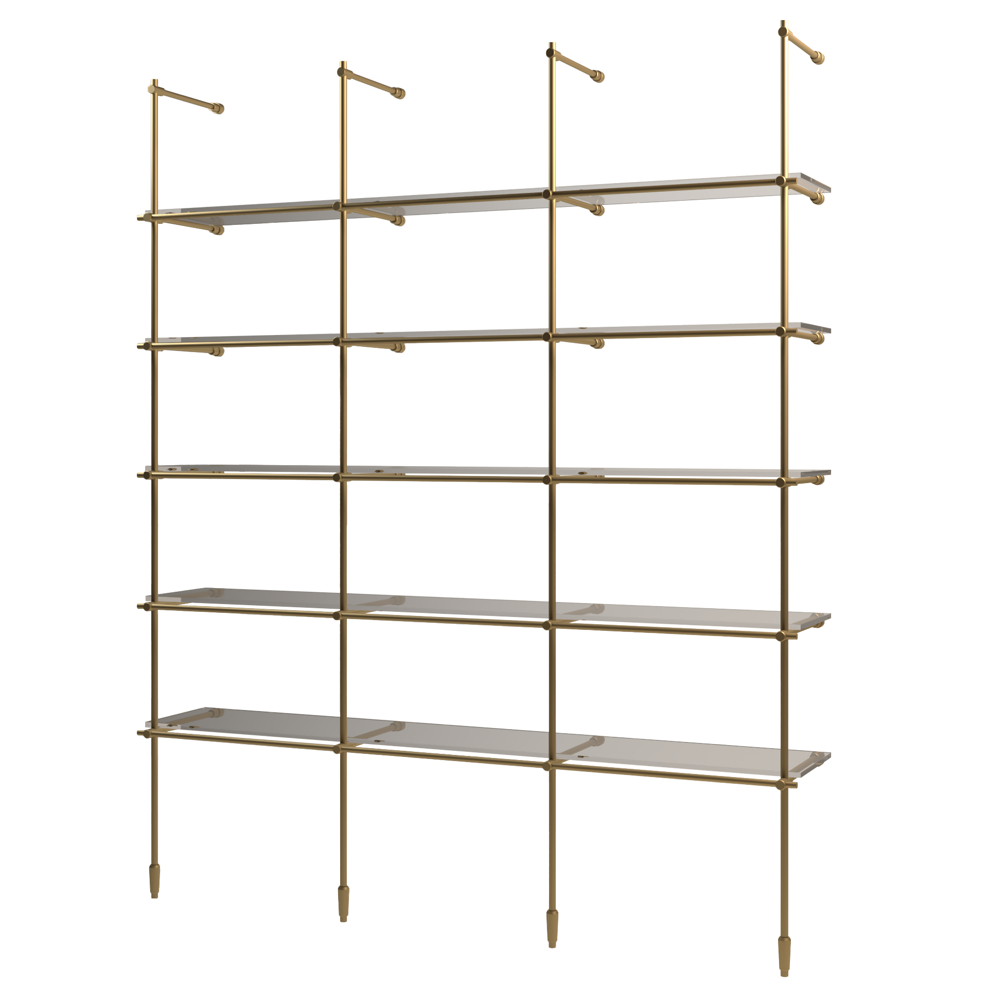 Bistro Floor/Counter to Wall Shelf No Rear Vertical