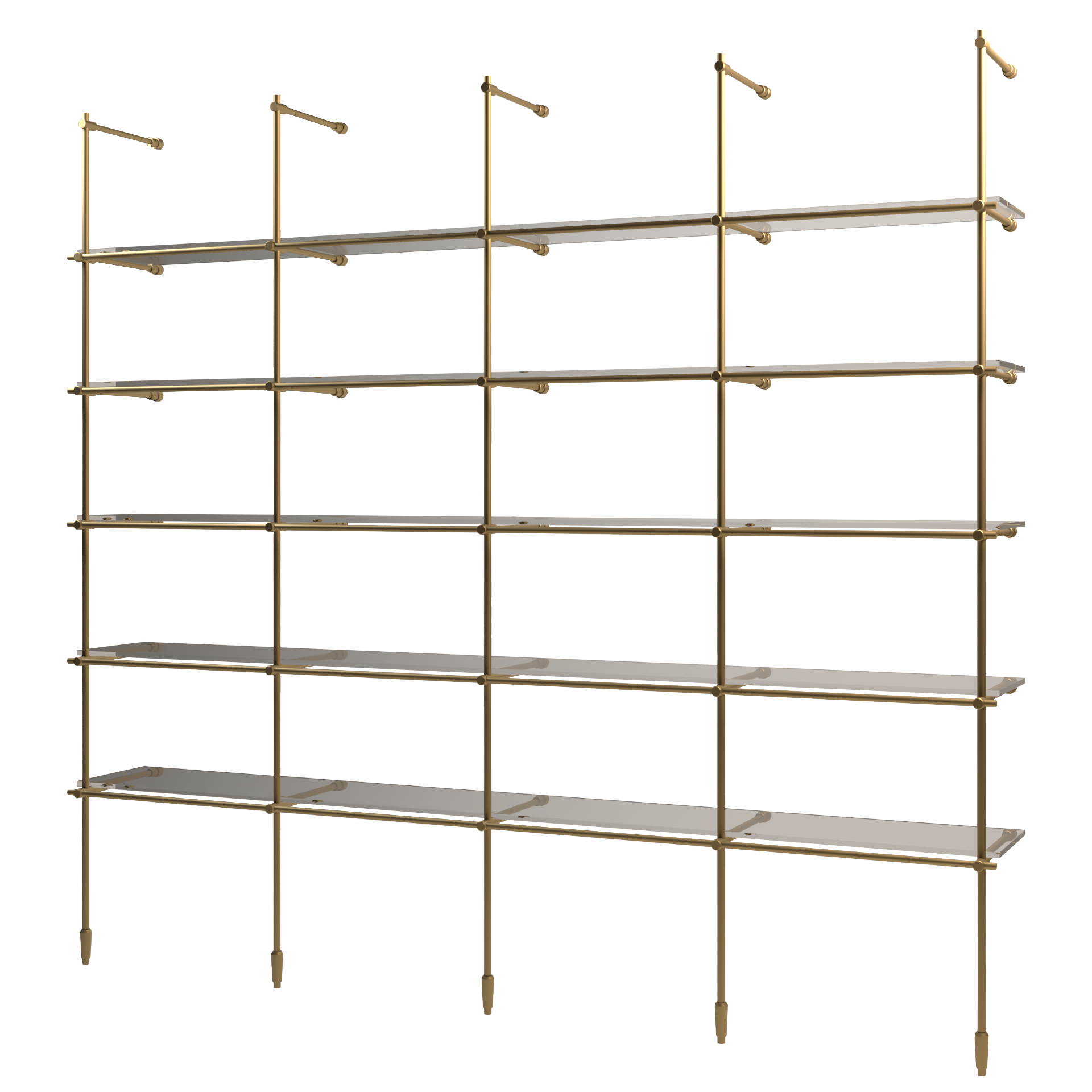 Bistro Floor/Counter to Wall Shelf No Rear Vertical
