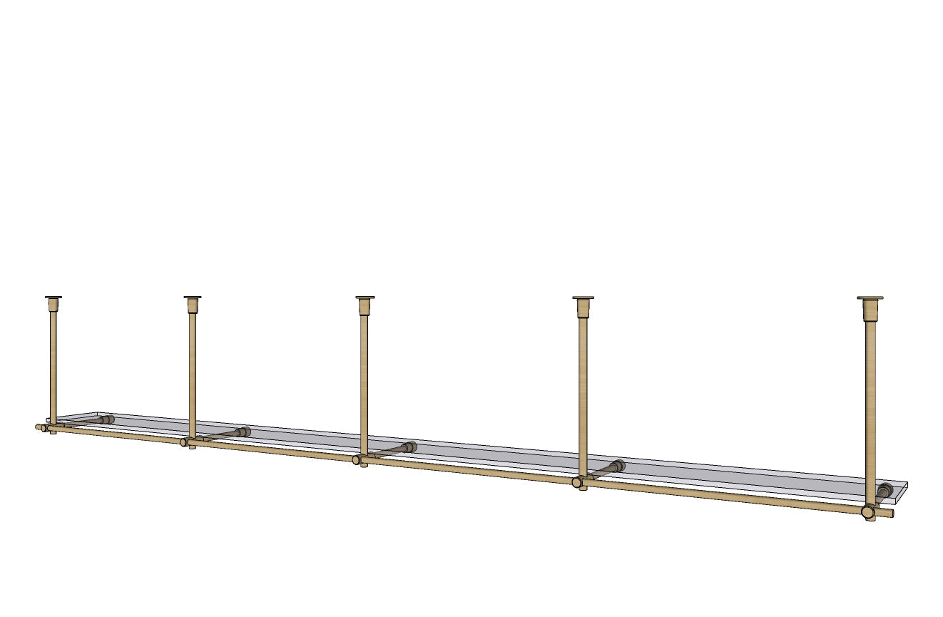 Bistro Wall to Ceiling Shelf No Rear Vertical
