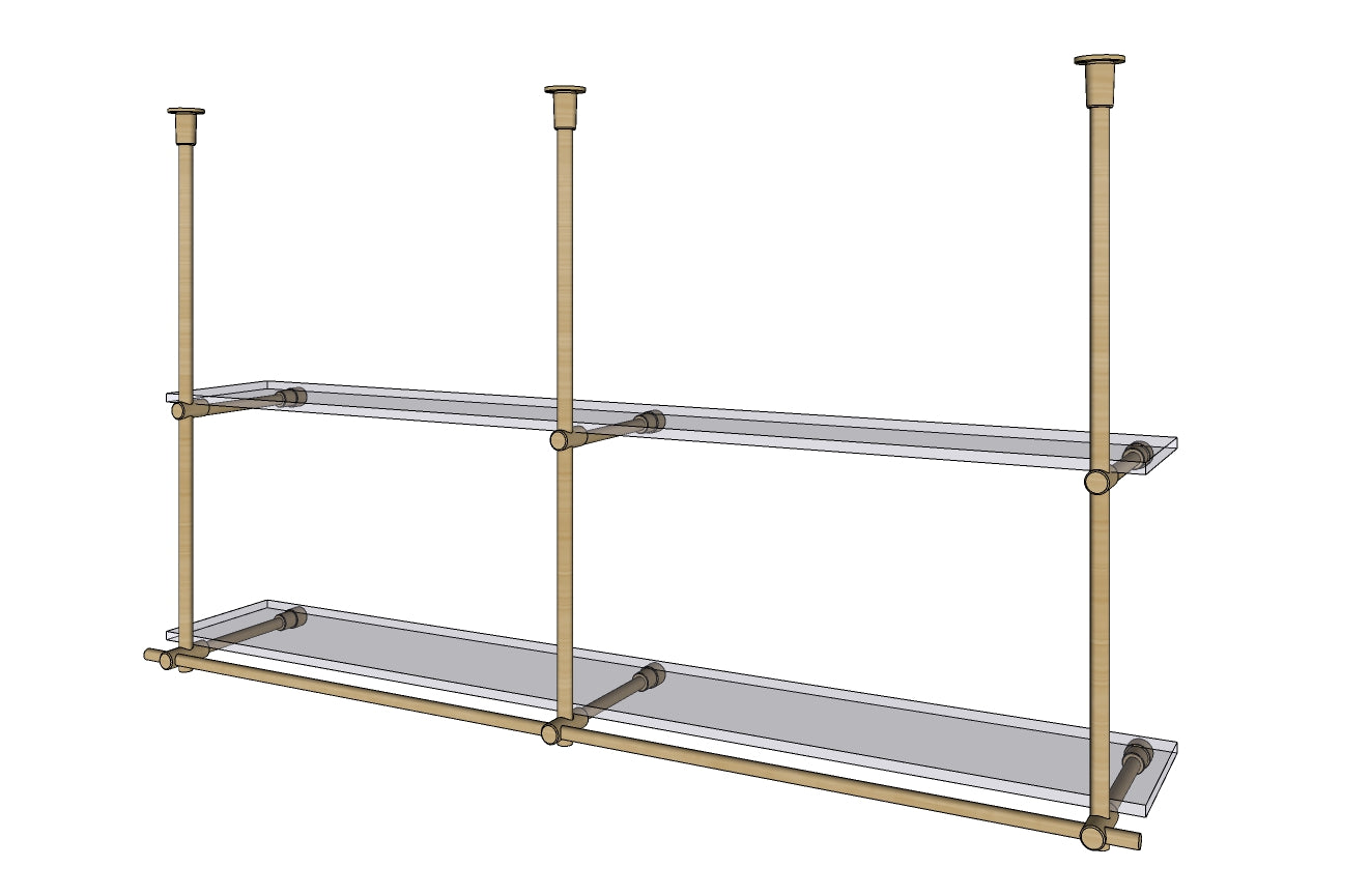 Bistro Wall to Ceiling Shelf No Rear Vertical