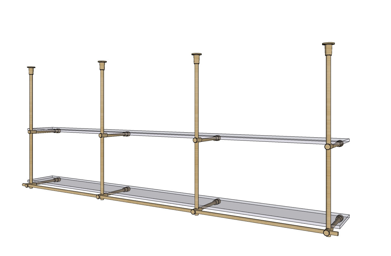 Bistro Wall to Ceiling Shelf No Rear Vertical