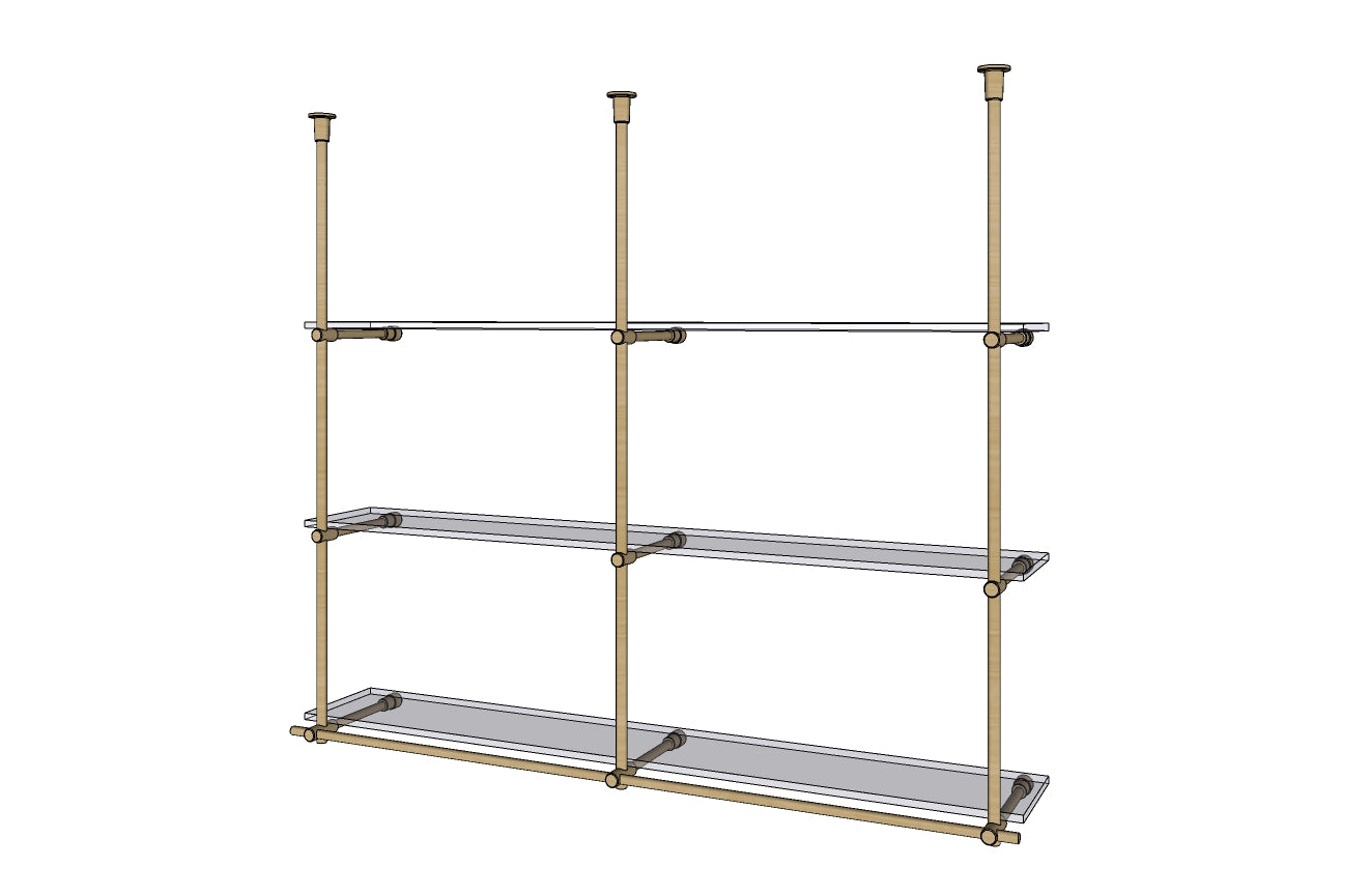 Bistro Wall to Ceiling Shelf No Rear Vertical