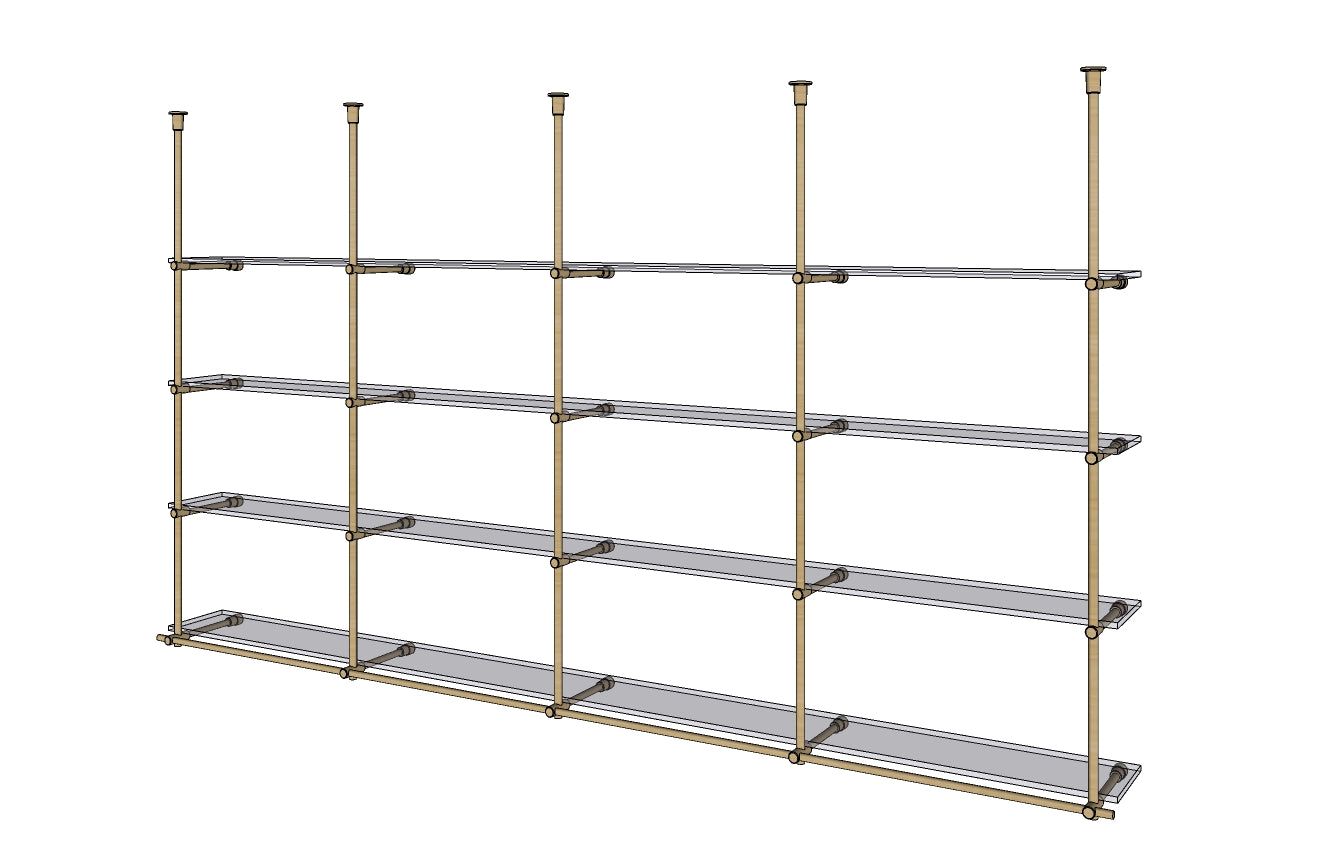 Bistro Wall to Ceiling Shelf No Rear Vertical