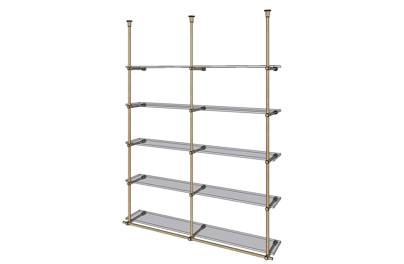 Bistro Wall to Ceiling Shelf No Rear Vertical