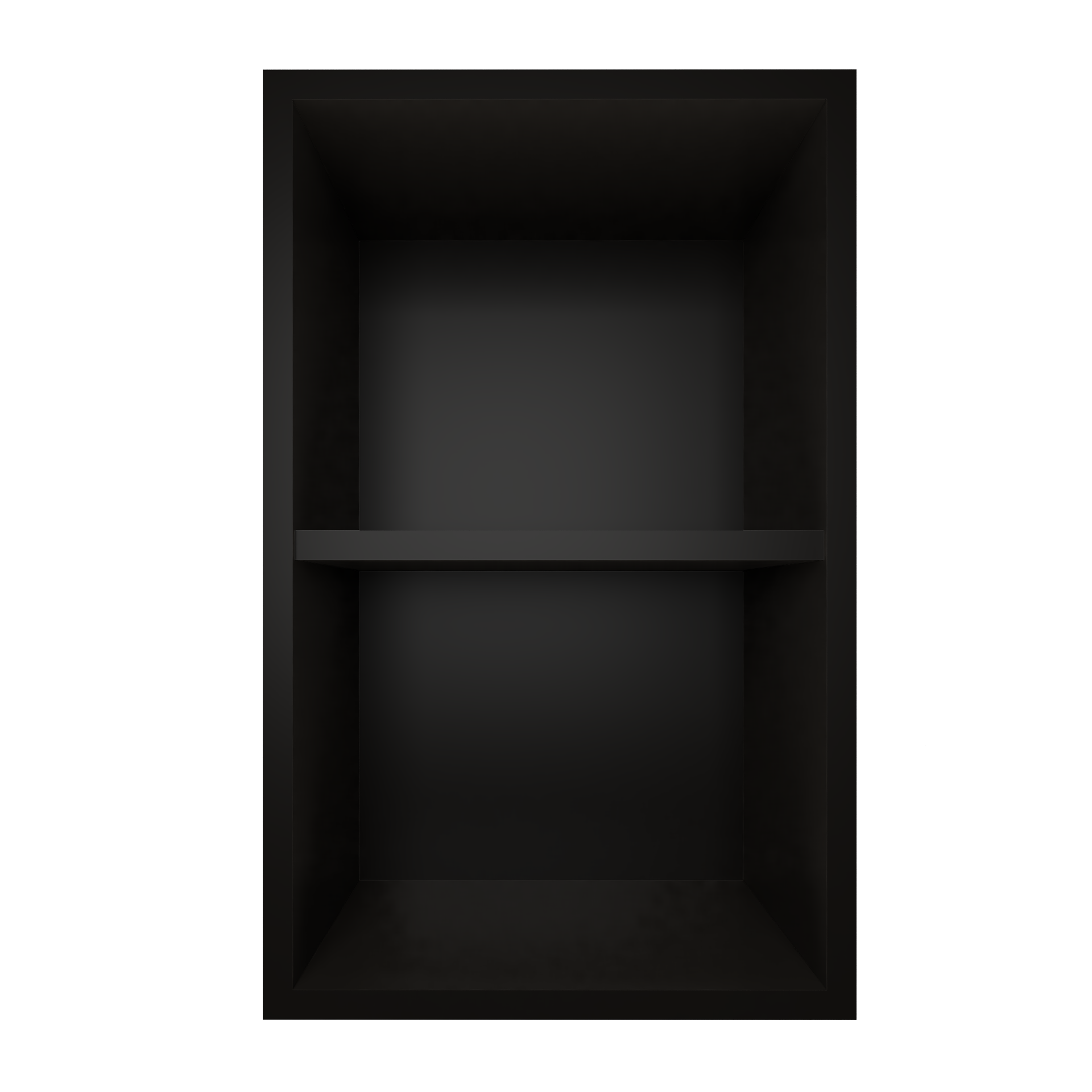 12" Deep Open Cabinet with Shelves