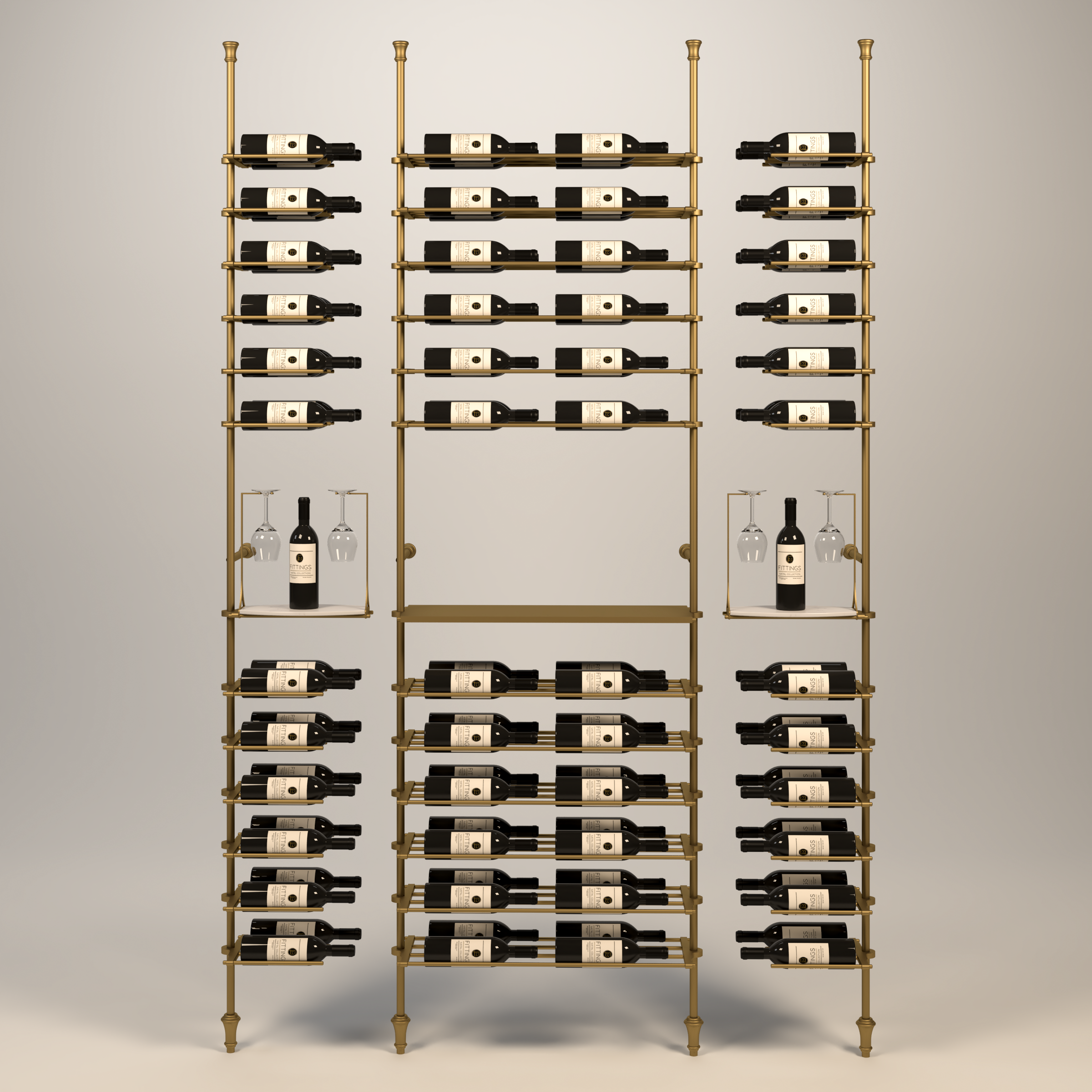 Bordeaux Wine Wall - 98 Bottles