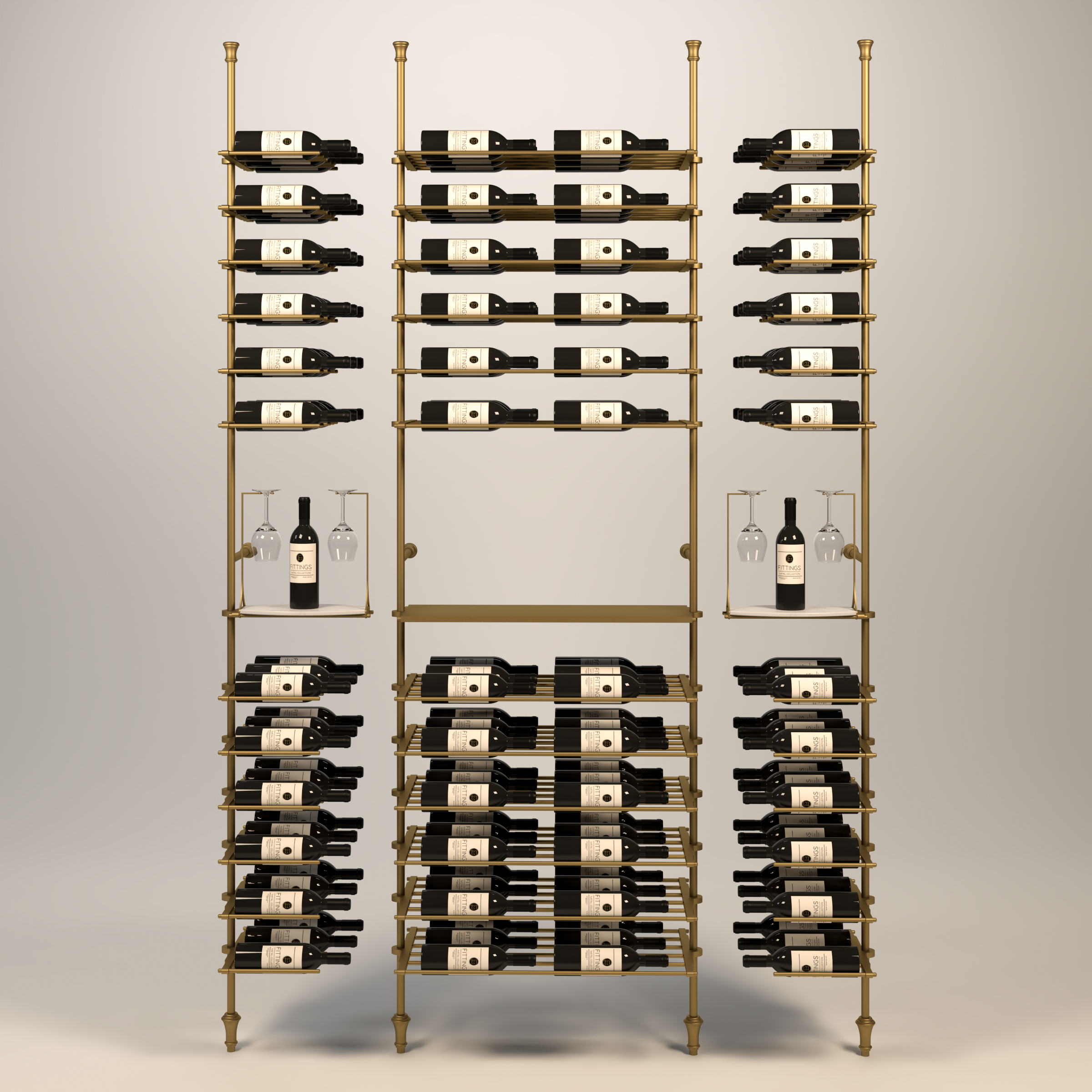 Bordeaux Wine Wall - 146 Bottles