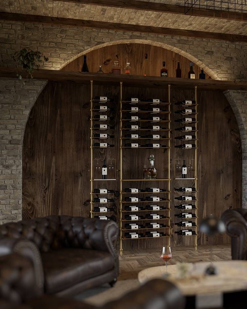 Bordeaux Wine Wall - 98 Bottles