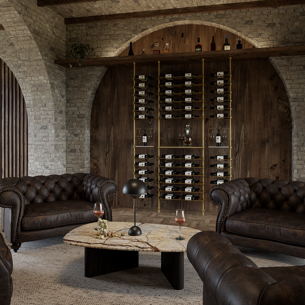 Bordeaux Wine Wall - 146 Bottles