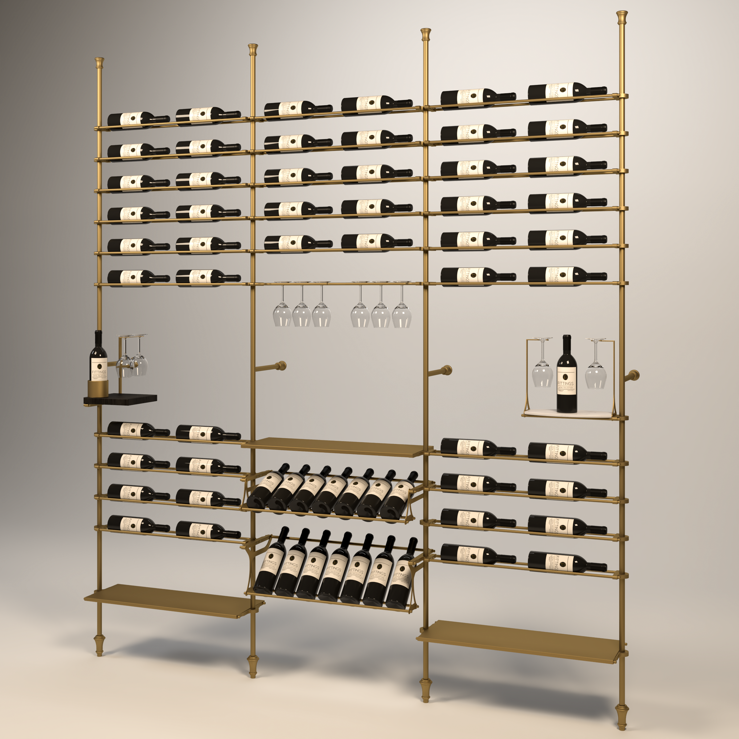 Venato Wine Wall - 68 Bottles