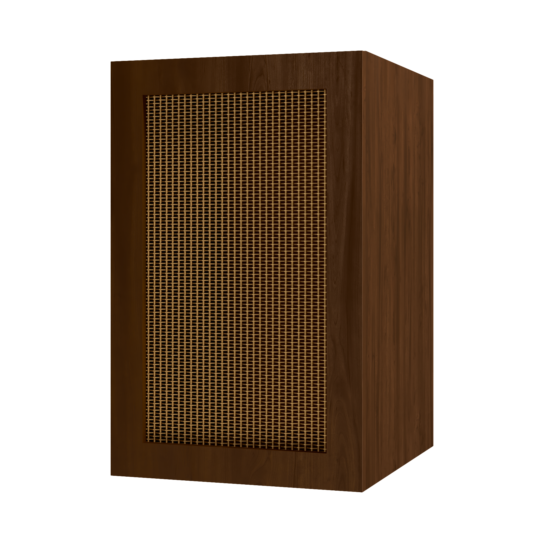 12" Deep Cabinet - Wood Framed Metal Mesh Door with Shelves