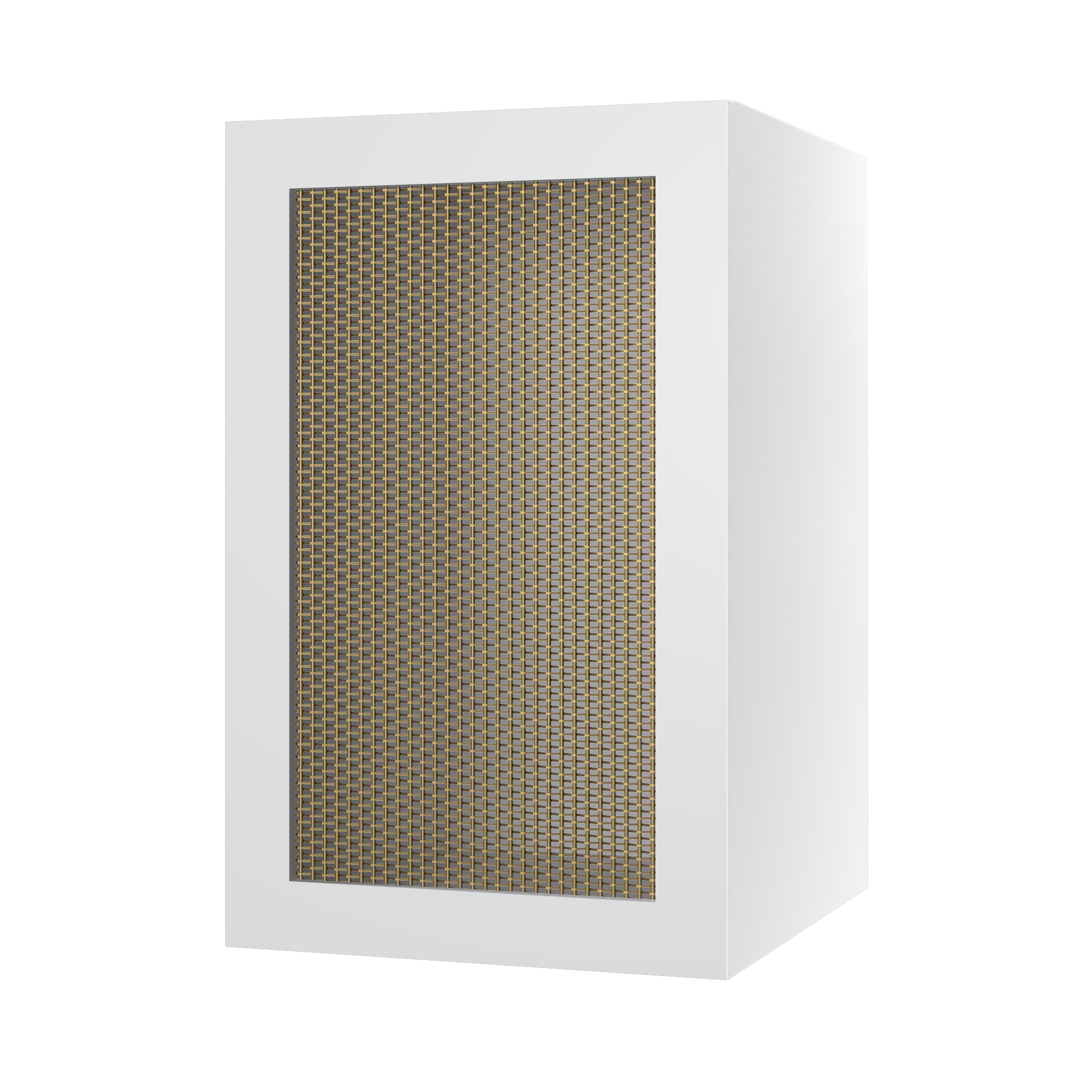 12" Deep Cabinet - Wood Framed Metal Mesh Door with Dividers