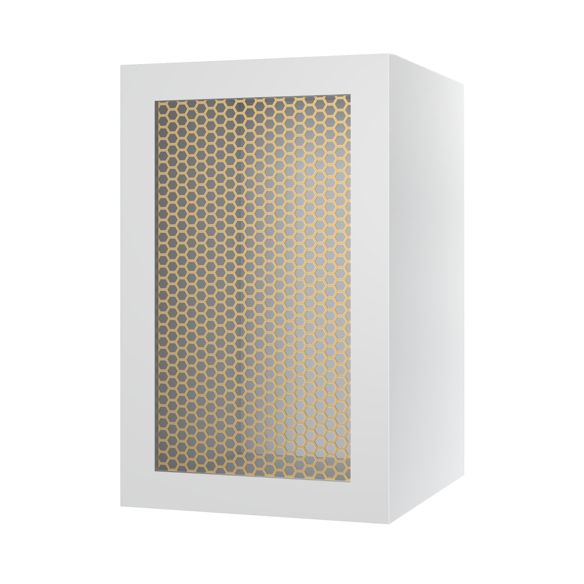 12" Deep Cabinet - Wood Framed Metal Mesh Door with Dividers