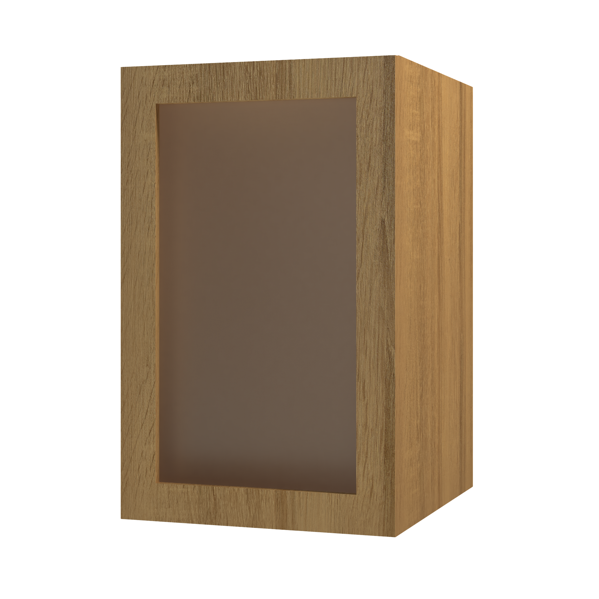 18" Deep Cabinet - Wood Framed Glass Door with Dividers