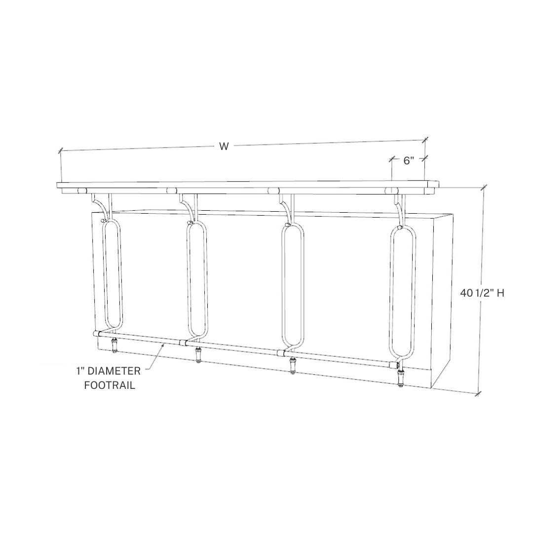 Bar Support System with Foot Rail