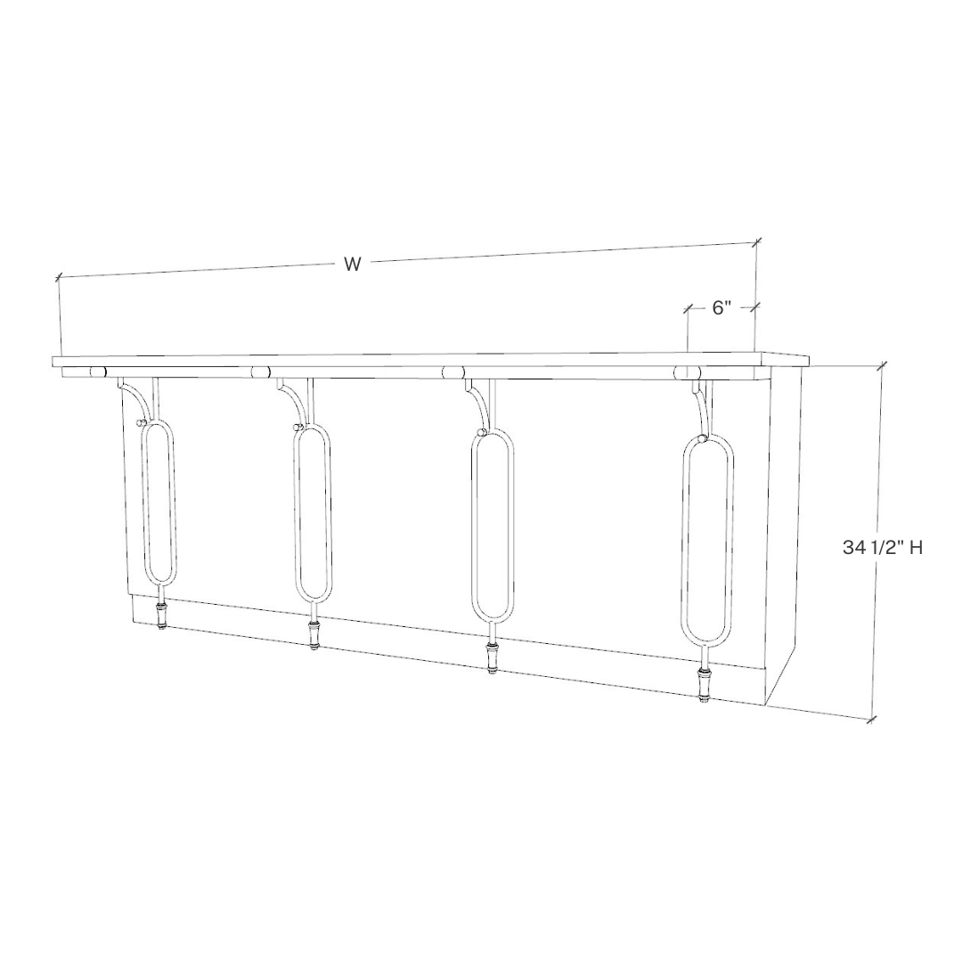 Bar Support System without Foot Rail