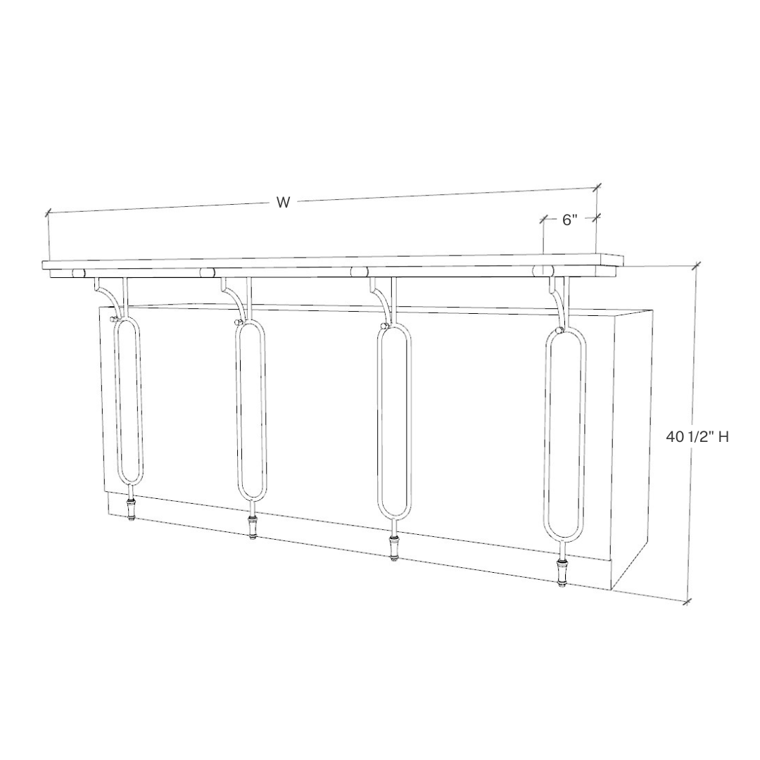 Bar Support System without Foot Rail