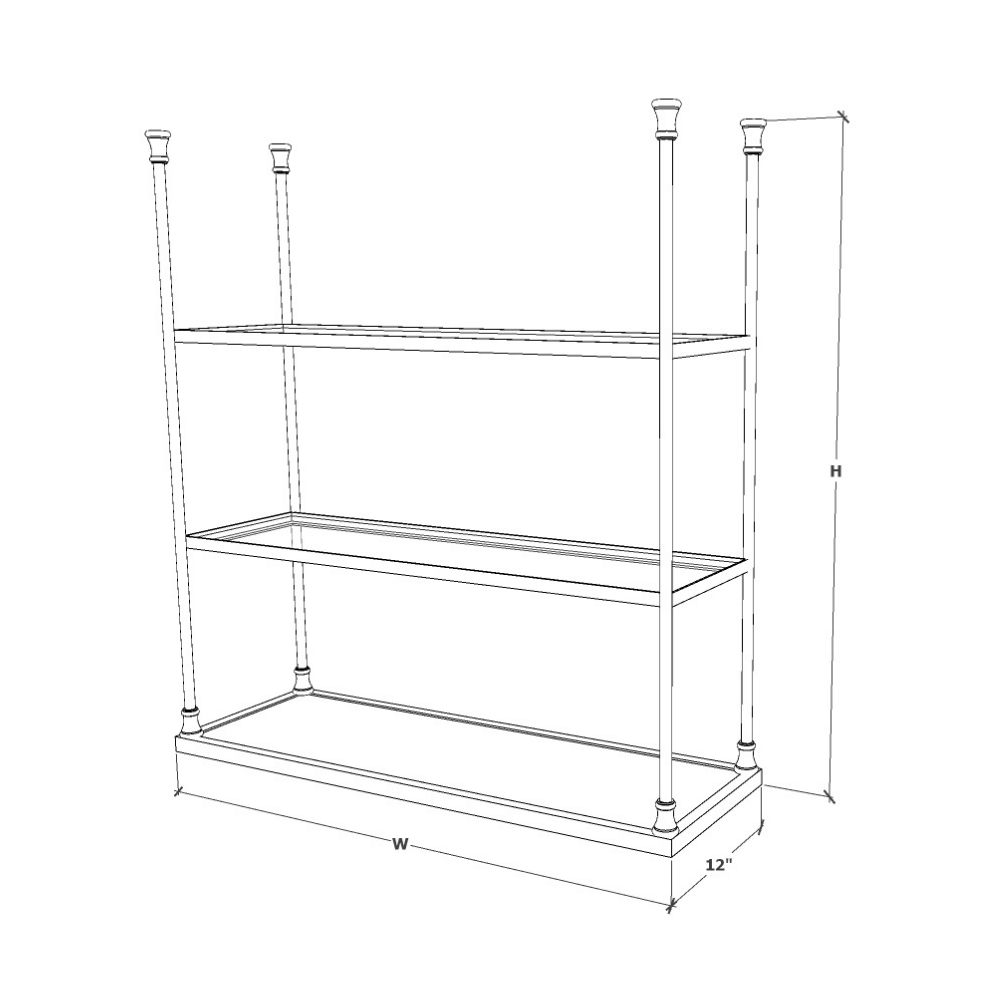 Ceiling Mount Shelf Three Tier Fittings Metal Collection