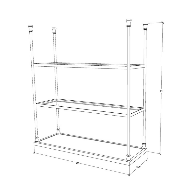 Ceiling Mount Shelf - Three Tier – Fittings Metal Collection