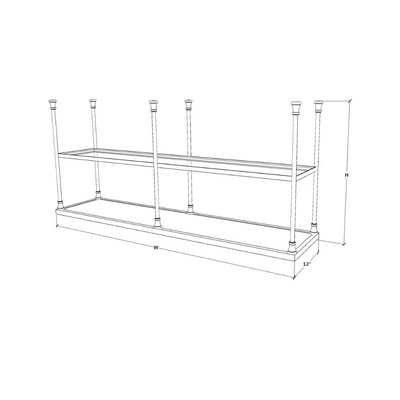 Double Ceiling Mount Shelf - Two Tier