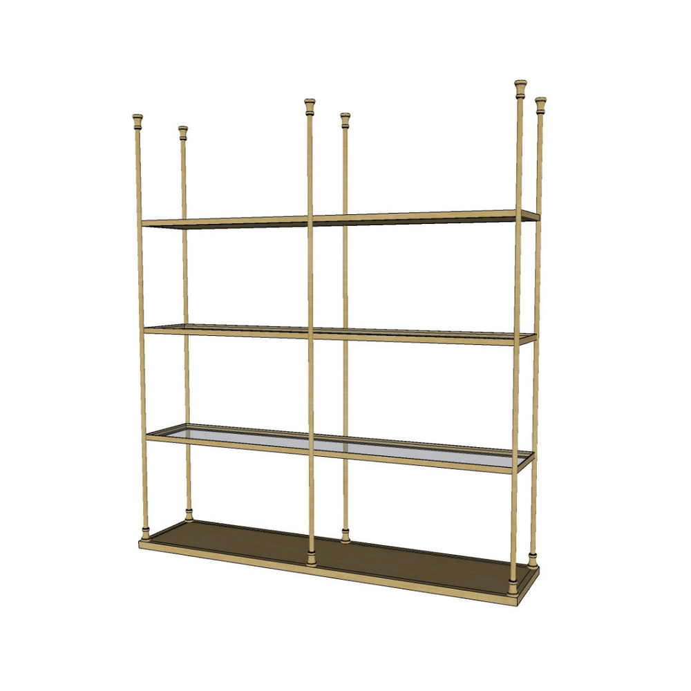 Double Ceiling Mount Shelf - Four Tier