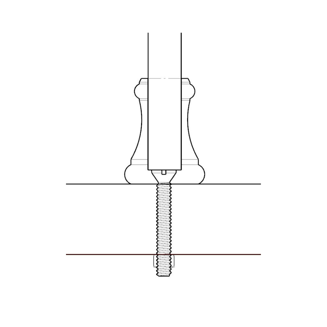 Raised Counter Support - 2 Leg