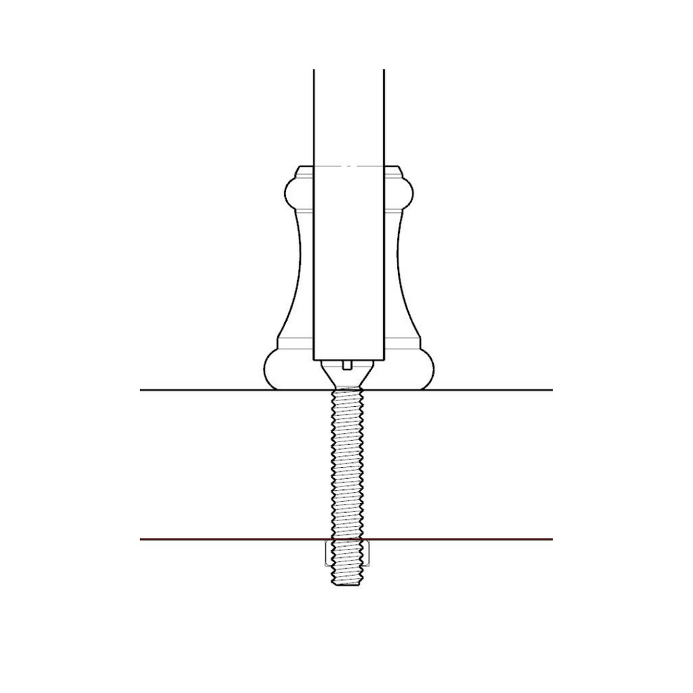Hebco Counter Support Raised Counter Support - 3 Leg