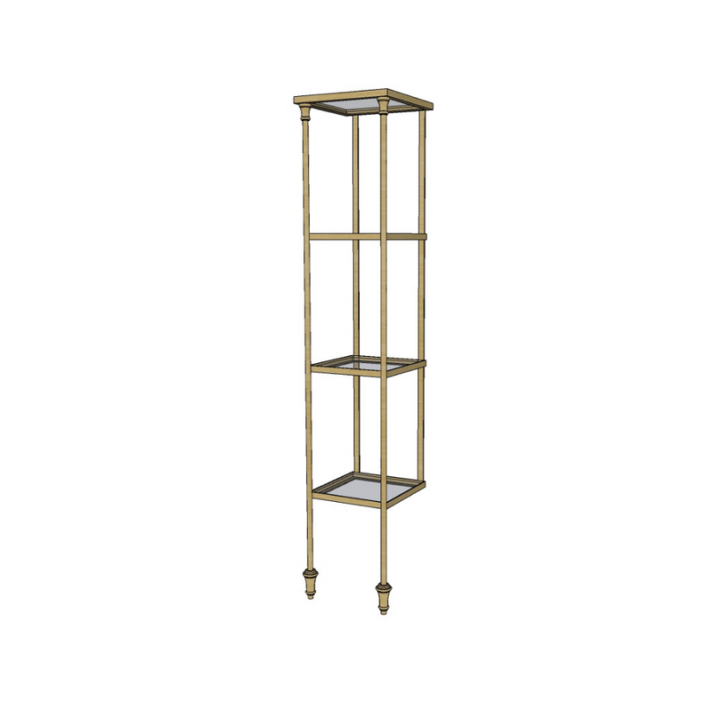 Square Etagere 4 Tier