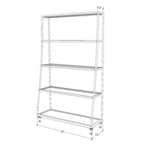 Tall Wall Shelf - 5 Tier Dimensions - Fittings Metal Collection